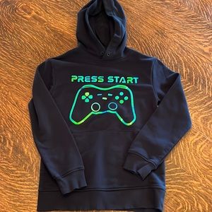 H&M Boys navy X box hoodie.